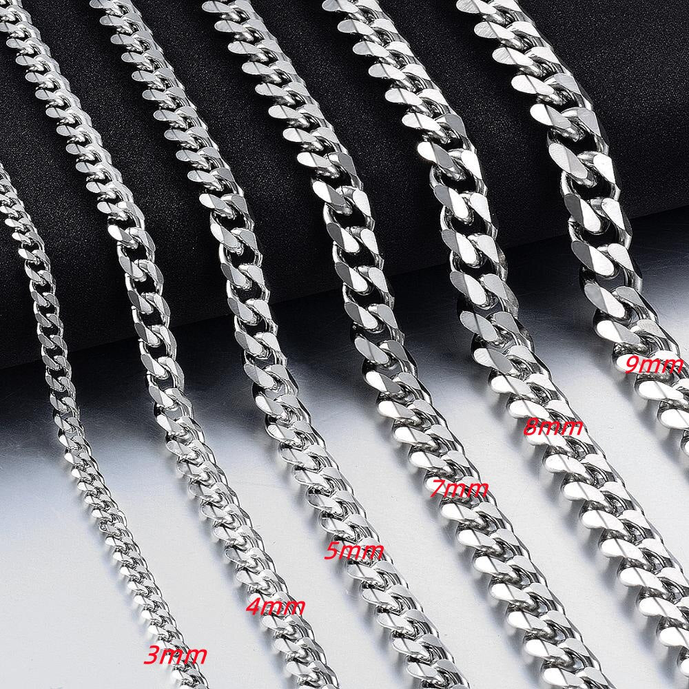 89 Waterproof stainless steal necklace