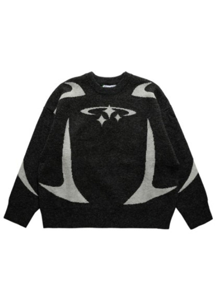 89 Vintage Knitted Star Fluffy Crew