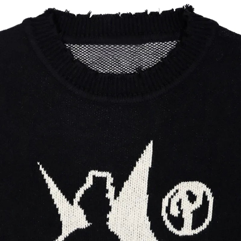 89 design knitted peace sweater